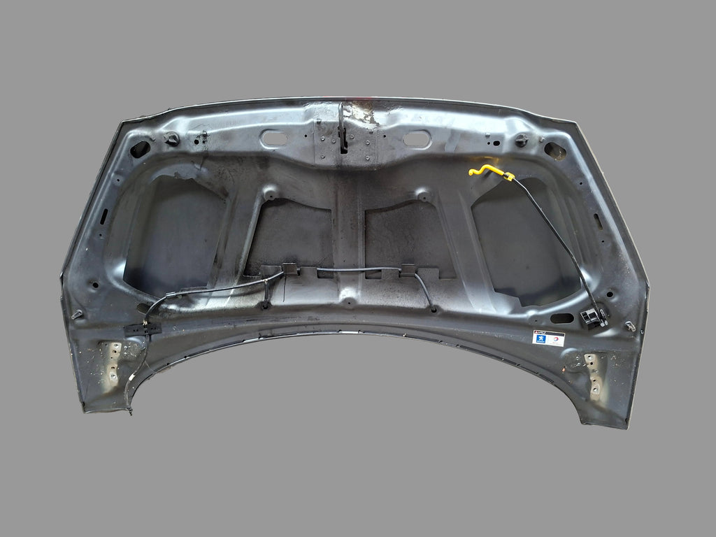 Originele tweedehands motorkap Peugeot 308 T7 5-deurs hatchback - grijs metallic KTH Gris Thorium - OEM (7901 P6)