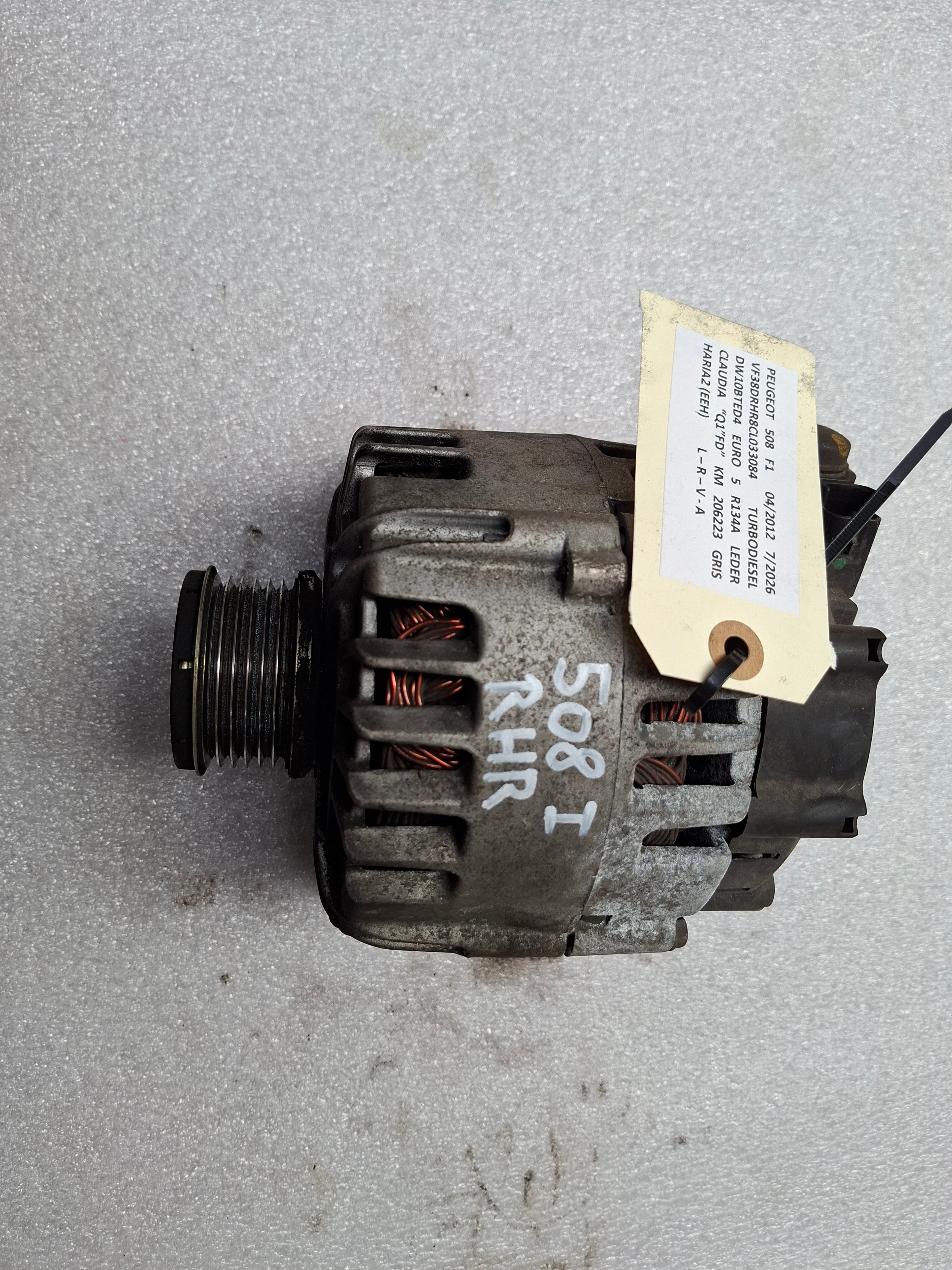 **`alternator Peugeot 508 fase 1 2.0 HDi DW10BTED4 - OEM 96 780 488 80 / 16 068 591 80`**