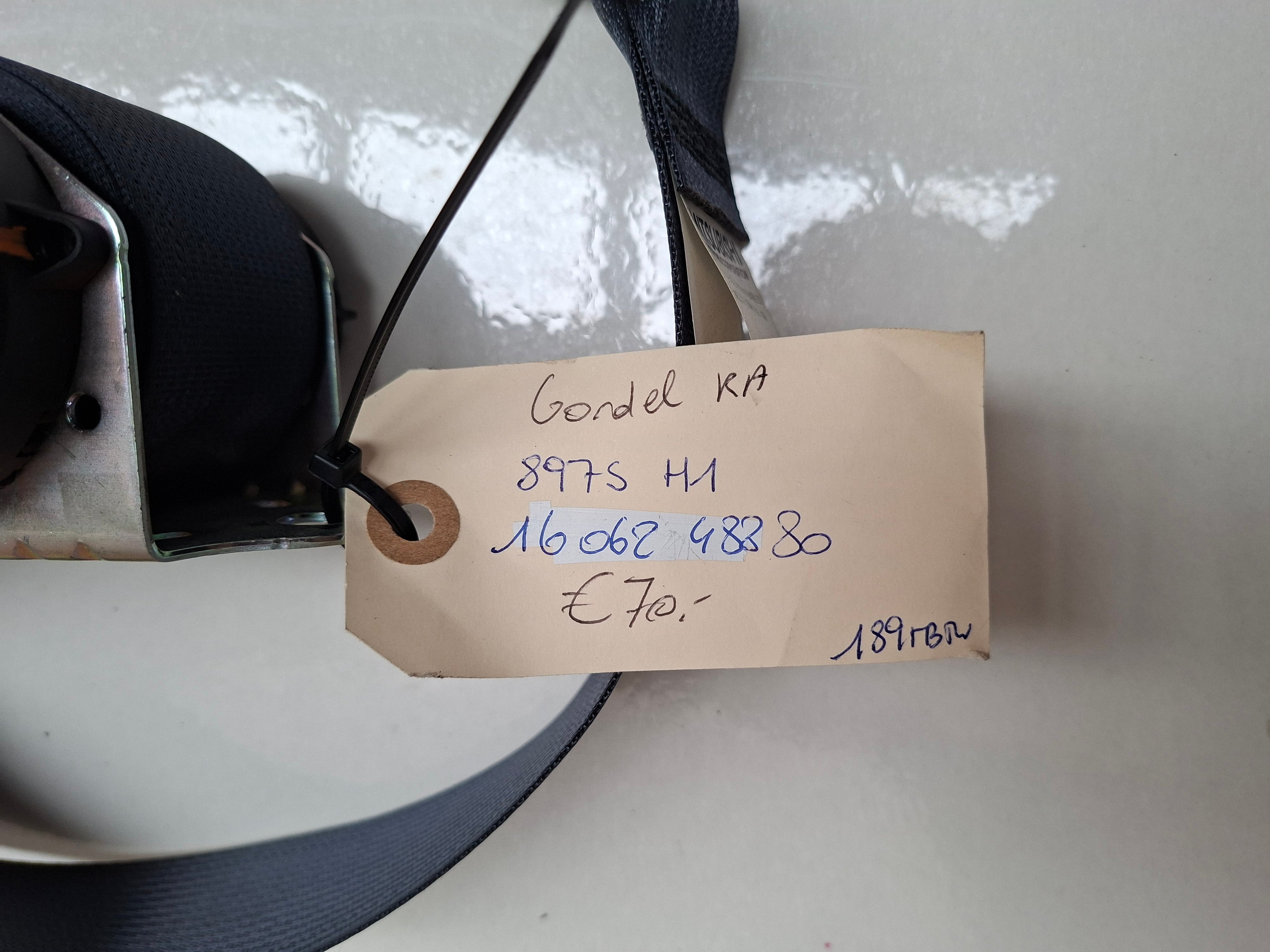 Originele tweedehands veiligheidsgordel rechts achter van een Peugeot 4007 2.2 HDi 4x4 (2009), OEM 8975 H1 / 16 062 488 80