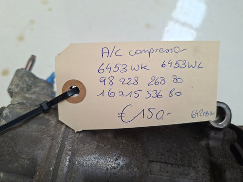 Originele aircocompressor Peugeot 207 CC 1.6 HDi (OEM 6453 WK)