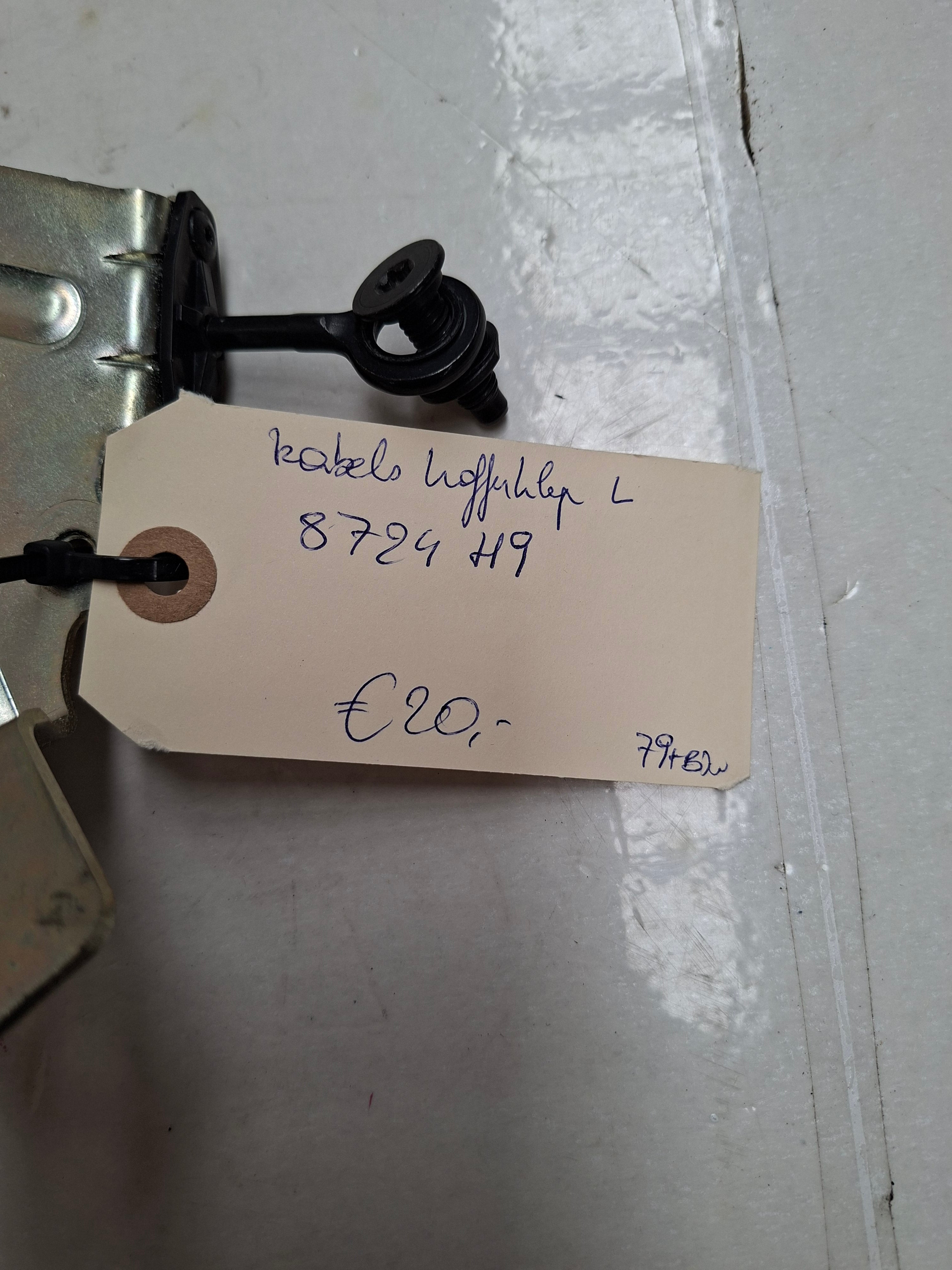 Originele kabel kofferklep links van een Peugeot 3008 T84 (OEM 8724 H9), bouwjaar 2012

