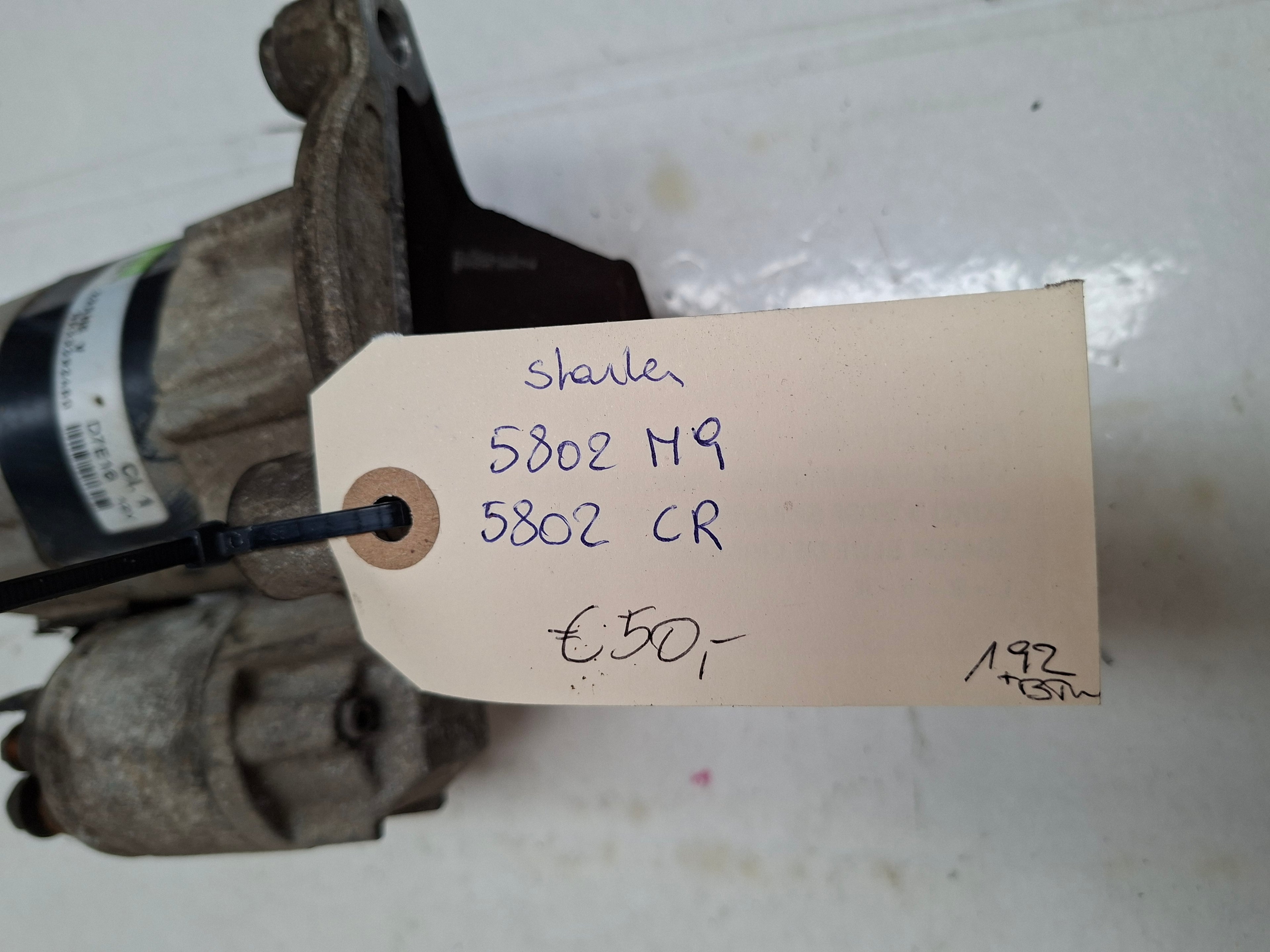 Originele starter van een Peugeot 206 (OEM 5802 M9 / 5802 CR), bouwjaar 2005