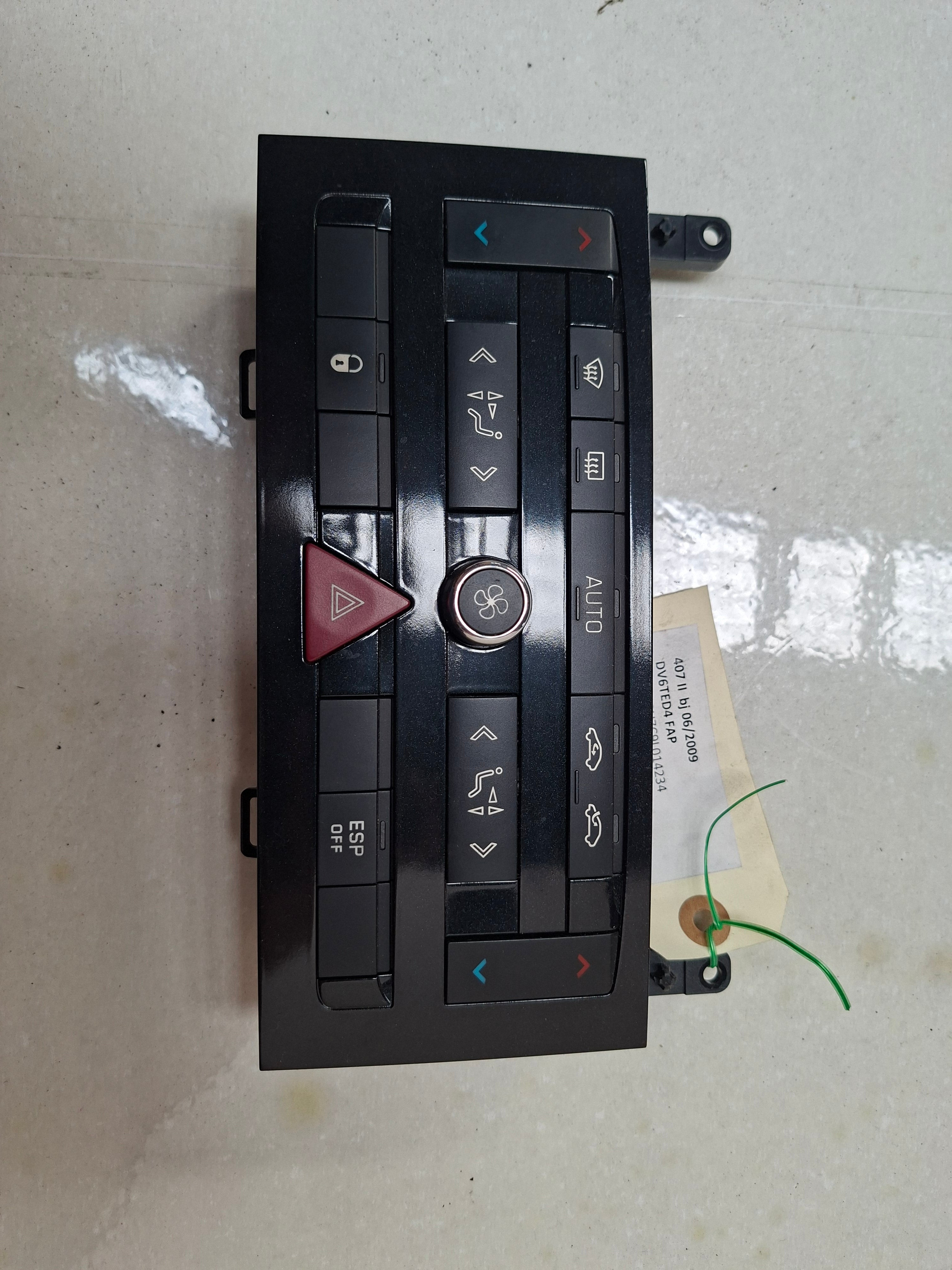 Bedieningspaneel verwarming Peugeot 407