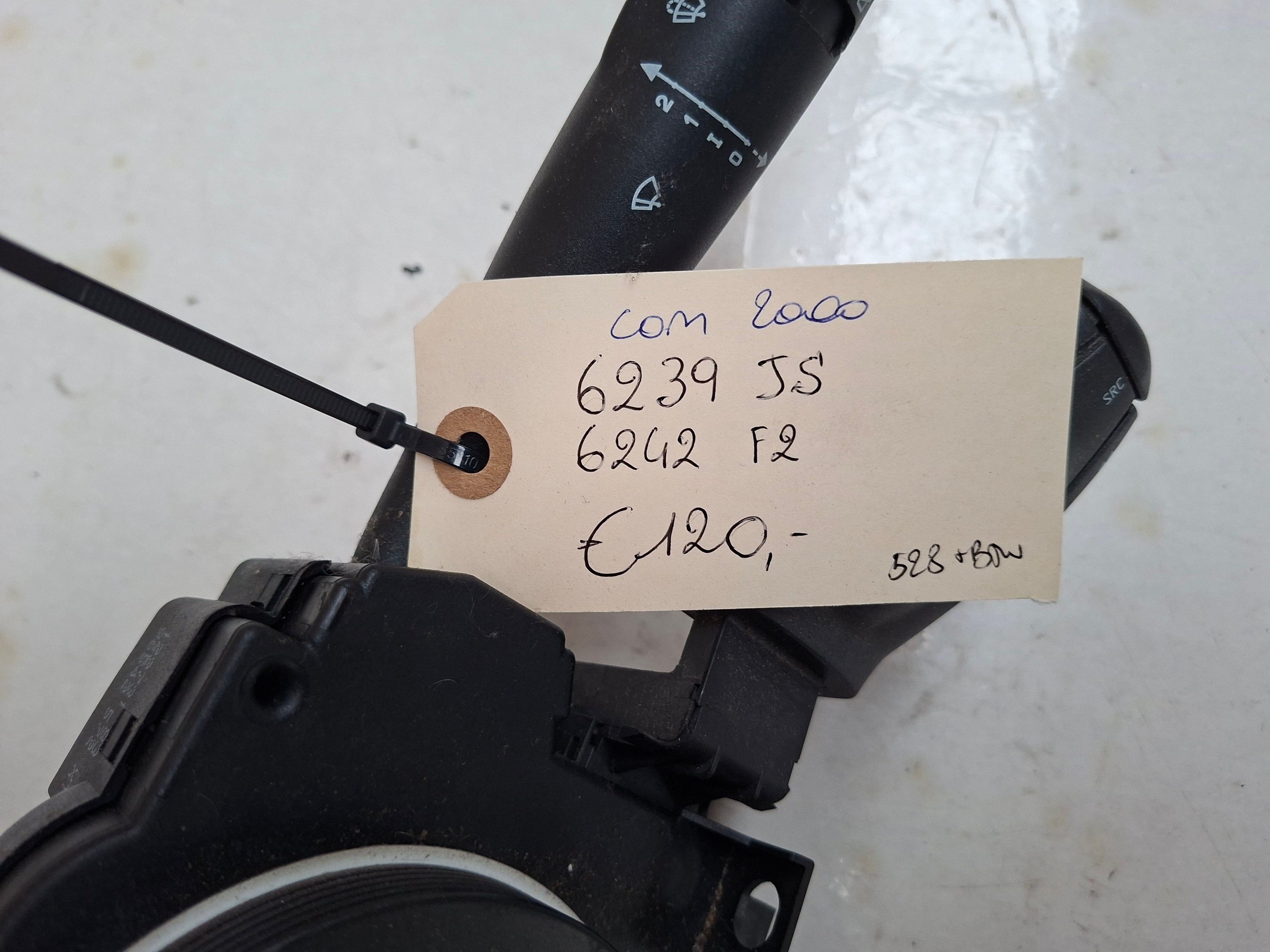 Originele COM2000 stuurkolomschakelaar van een Peugeot 206 (OEM 6239 JS / 6242 F2), bouwjaar 2004

