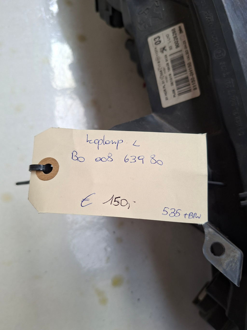 Originele koplamp links van een Peugeot 108 (OEM B0 008 639 80), bouwjaar 2019