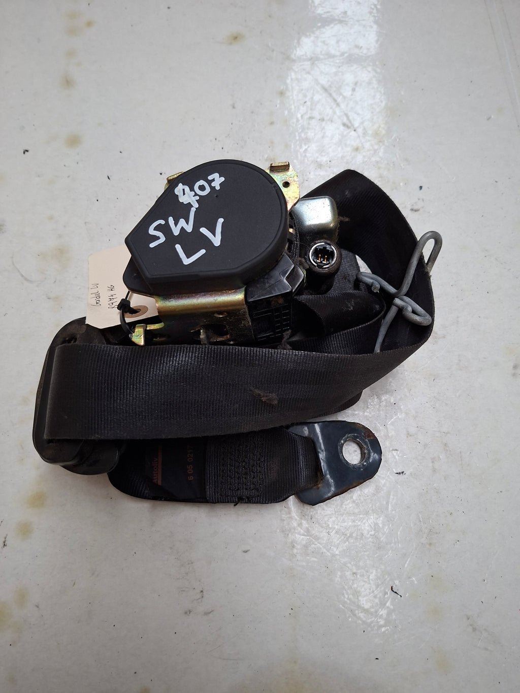 Originele gordel links voor van een Peugeot 407 (OEM 8974 HG), bouwjaar 2006