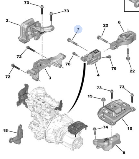 motorsteun 208 fase 1 (96 782 517 80)