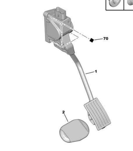 Tweedehands origineel gaspedaal Peugeot 508 Fase 1 berline – OEM 1601 EP