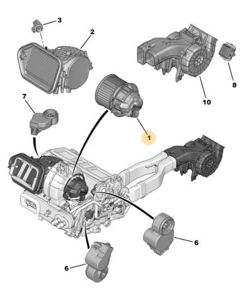 Originele tweedehands aanjager van een Peugeot 508 Fase 1 berline, OEM 6441 EW