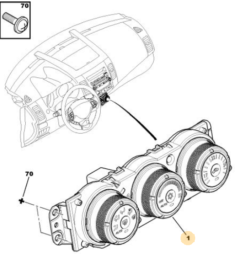 Origineel bedieningspaneel verwarming airco Peugeot 4007 – OEM 6452 G7