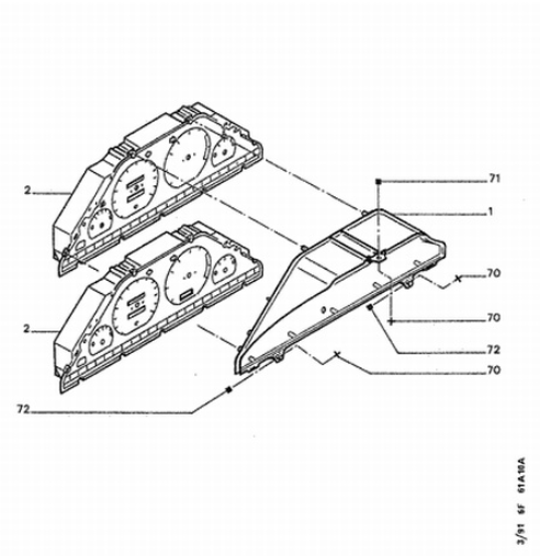 kilometerteller glas 605 (6102 20)
